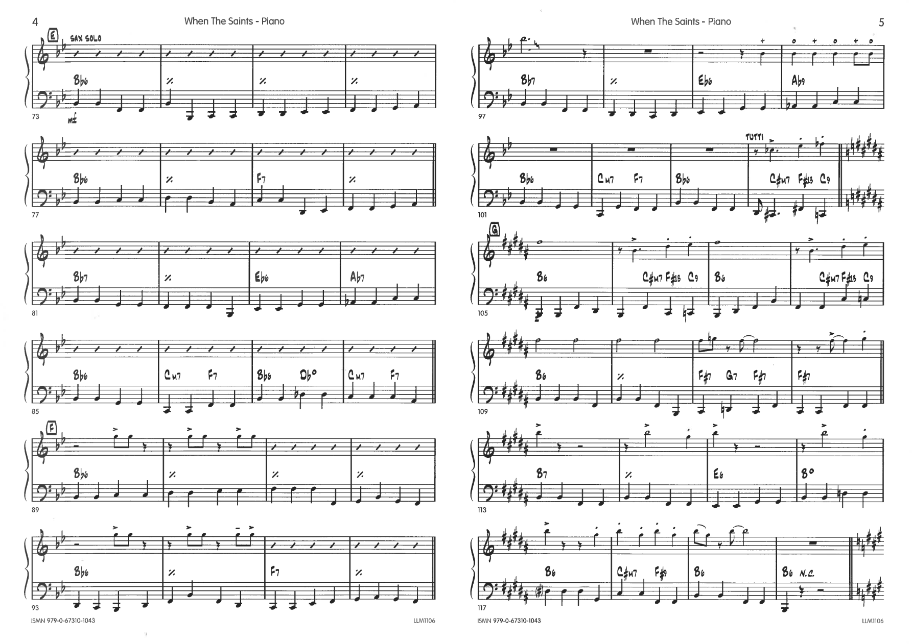 When The Saints Go Marching In (M.Collins) B.Goodman — Big Band sheet music arranged by Benny Goodman | Jazz Standard