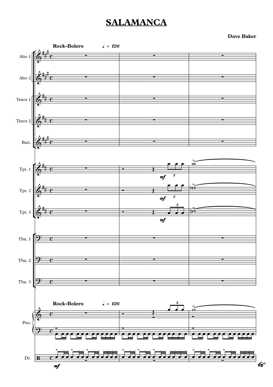 Salamanka — sheet music cover (first page)