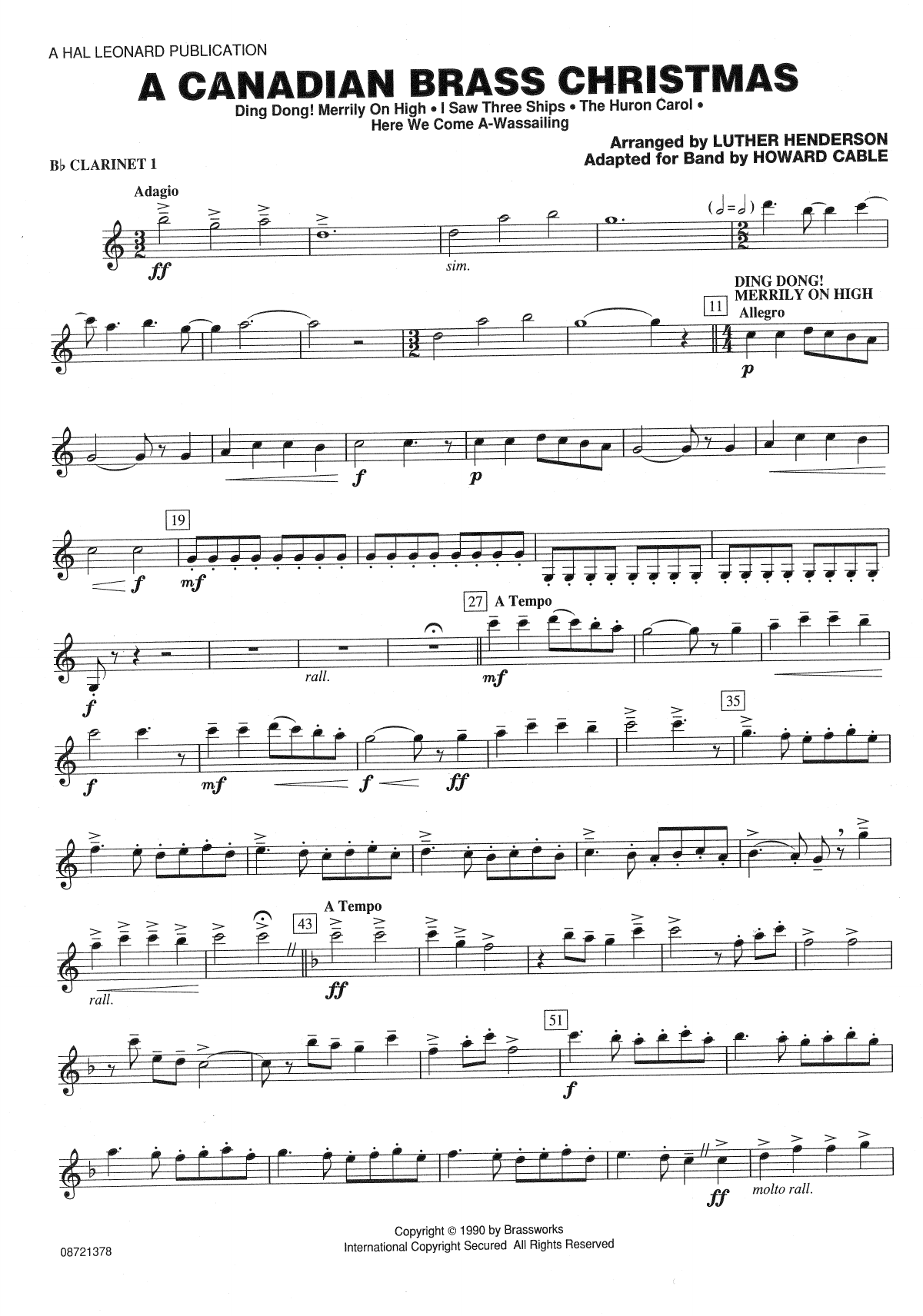 Canadian Brass Christmas-Clarinete1 — sheet music preview
