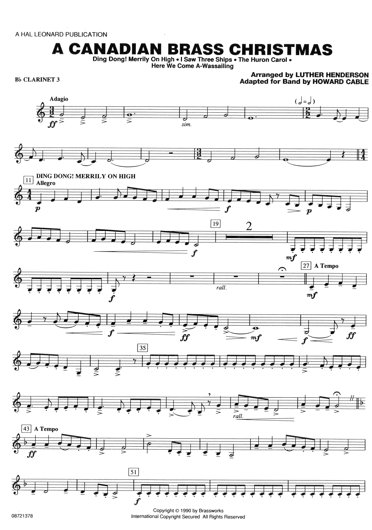 Canadian Brass Christmas-Clarinete3 — sheet music preview