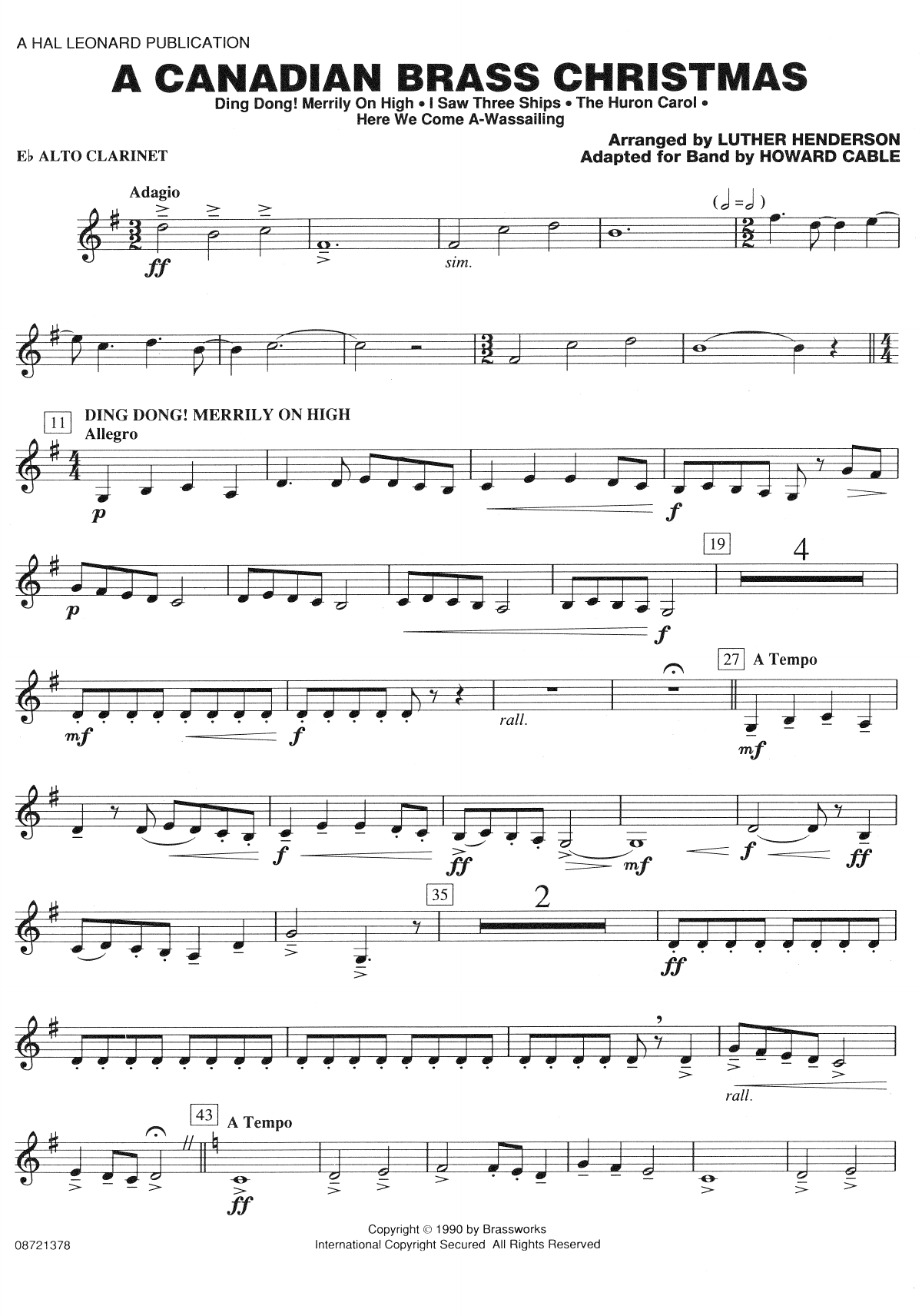 Canadian Brass Christmas-ClarineteAlto — sheet music preview