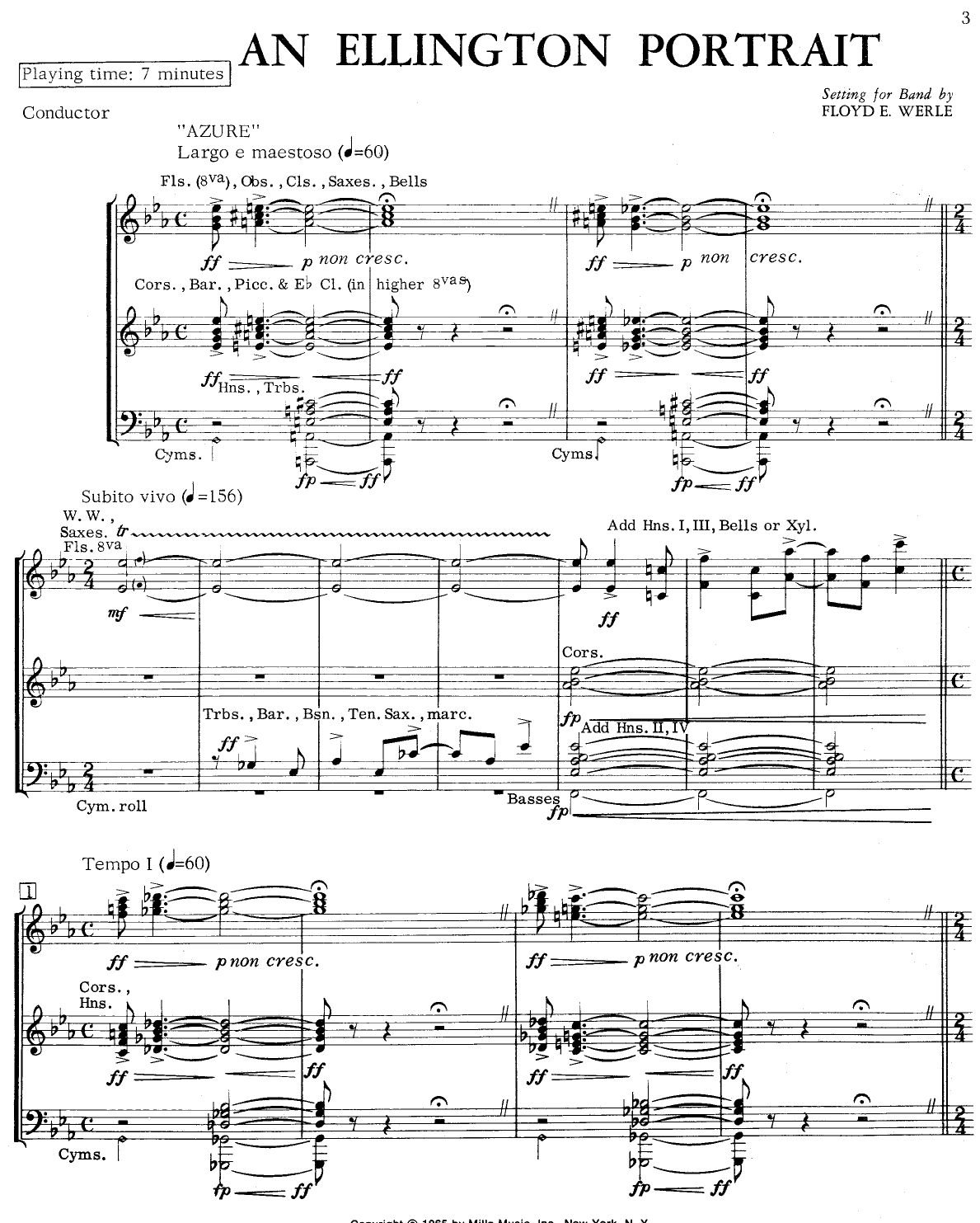 An Ellington Portrait score — sheet music preview