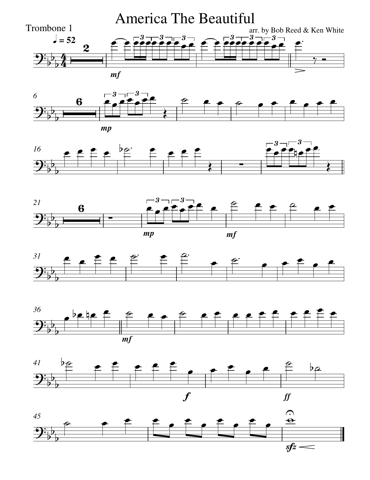 ATB Bone — Big Band Vocal sheet music by Bob Reed, Ken White | Swing