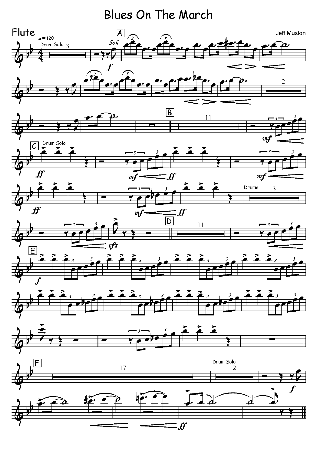 Blues On The March — sheet music preview