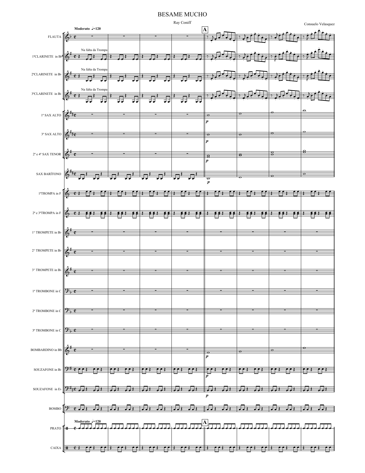 Besame Mucho — sheet music preview