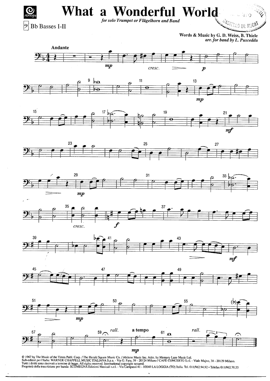 What A Wonderful World (Score & Parts) — sheet music preview