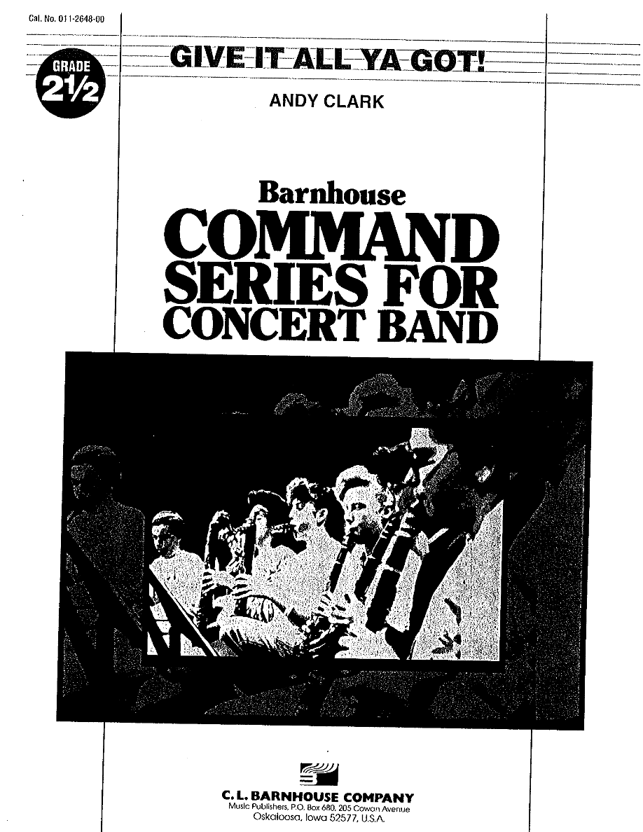 Give It All Ya Got! — sheet music cover (first page)
