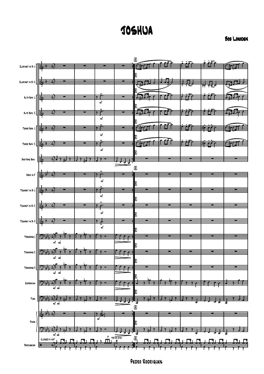 Joshua — sheet music cover (first page)