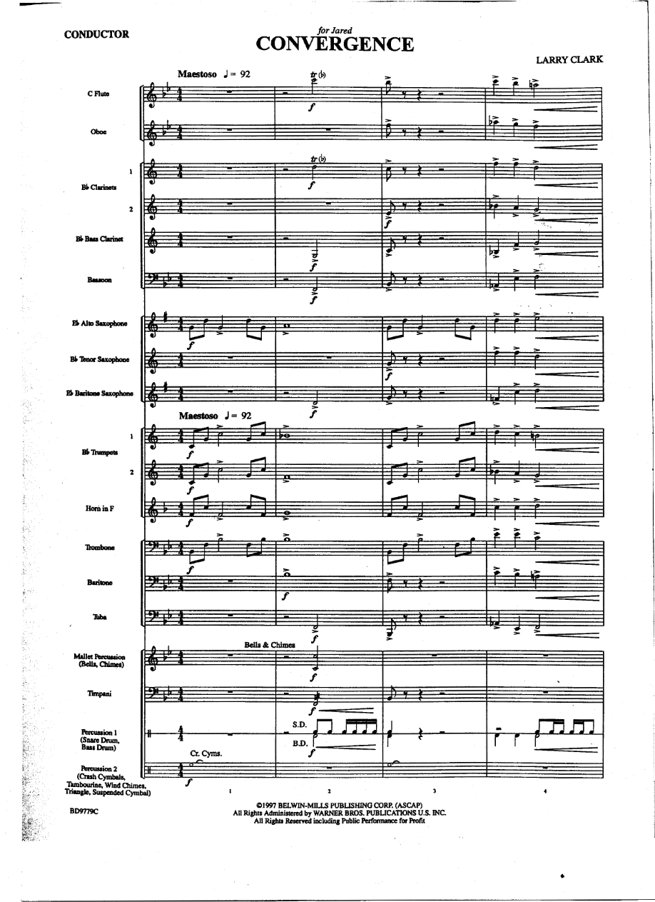 Convergence — sheet music preview