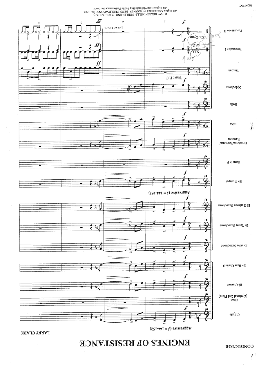 Engine of Resistance — sheet music cover (first page)