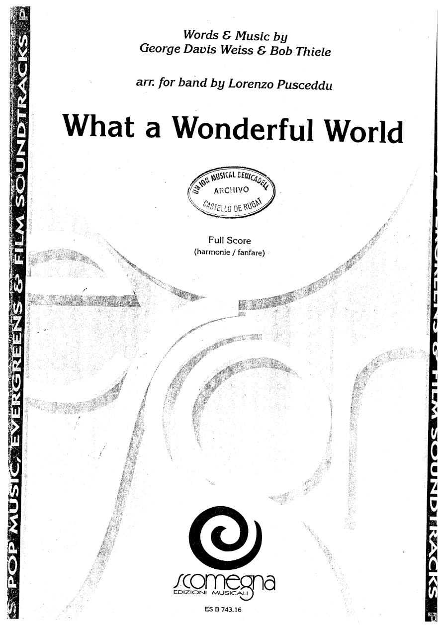 What a wonderful world -general — sheet music cover (first page)