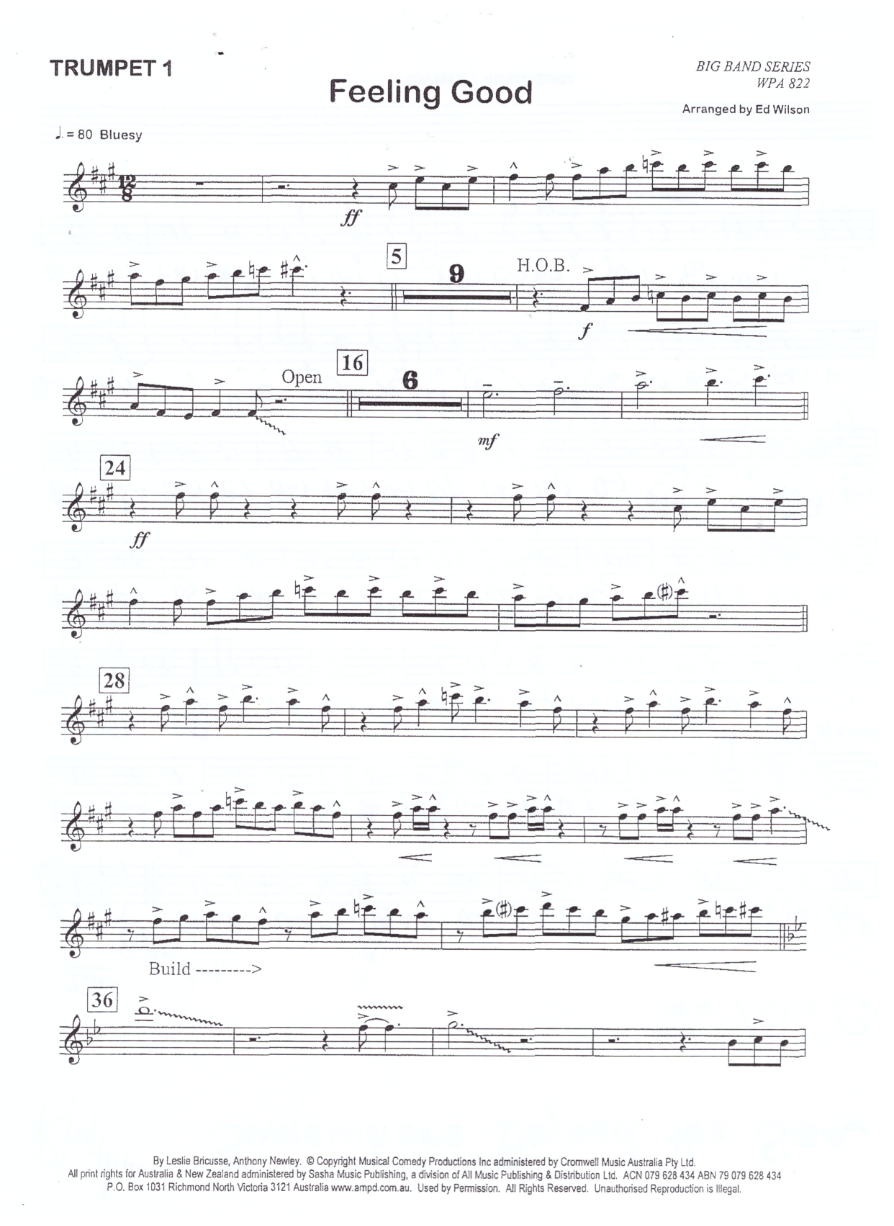 arr. Ed Wilson — sheet music cover (first page)