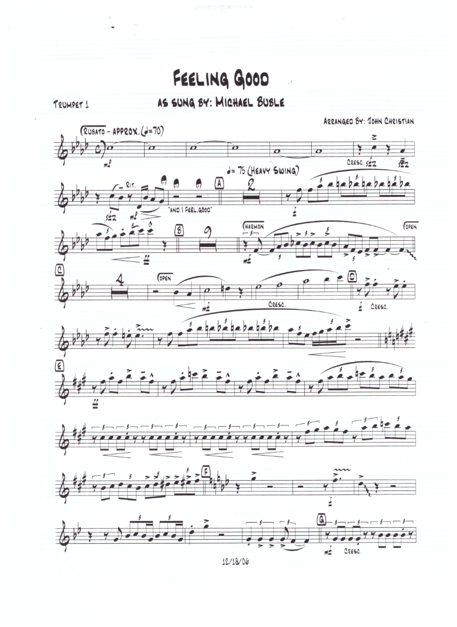 arr. John Christian — sheet music cover (first page)