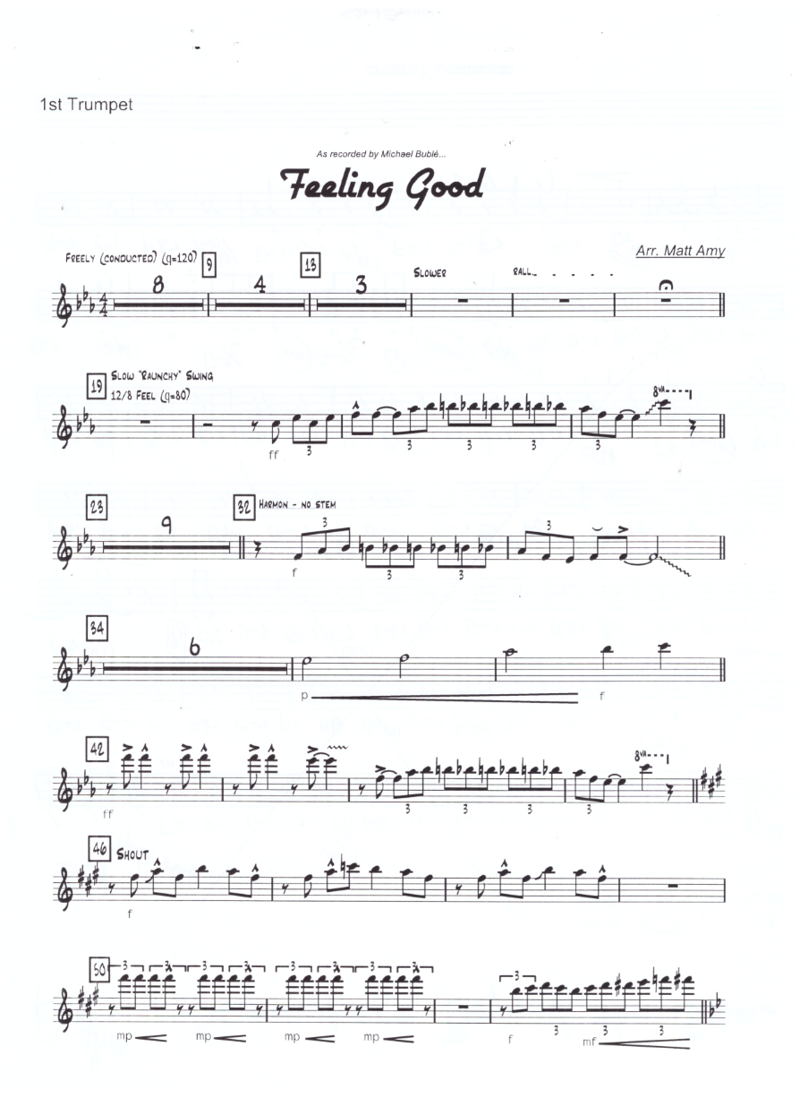 arr. Matt Amy — sheet music cover (first page)