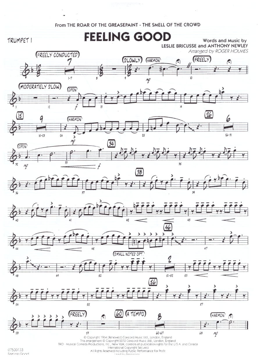 arr. Roger Holmes — sheet music cover (first page)