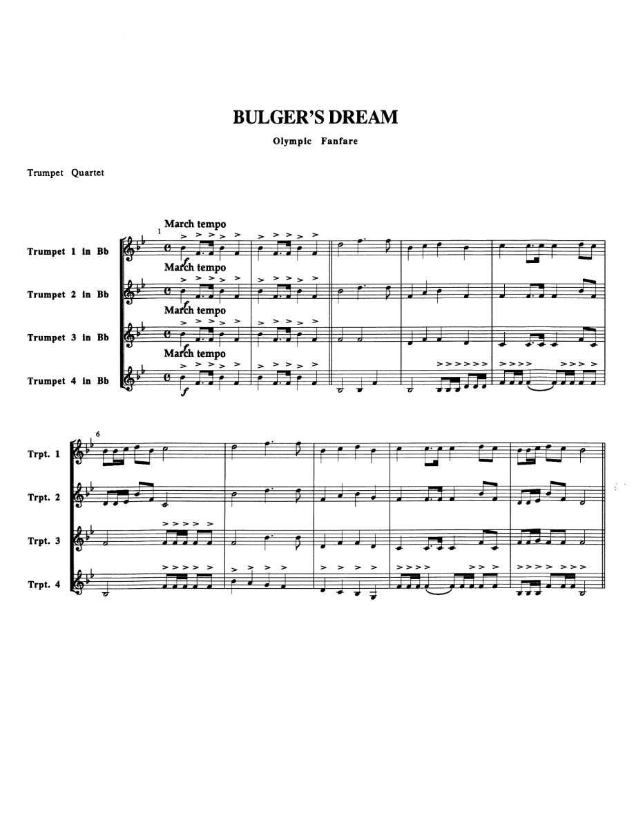 08.-Bulgers-Dream-Trumpet-Qrt — sheet music preview