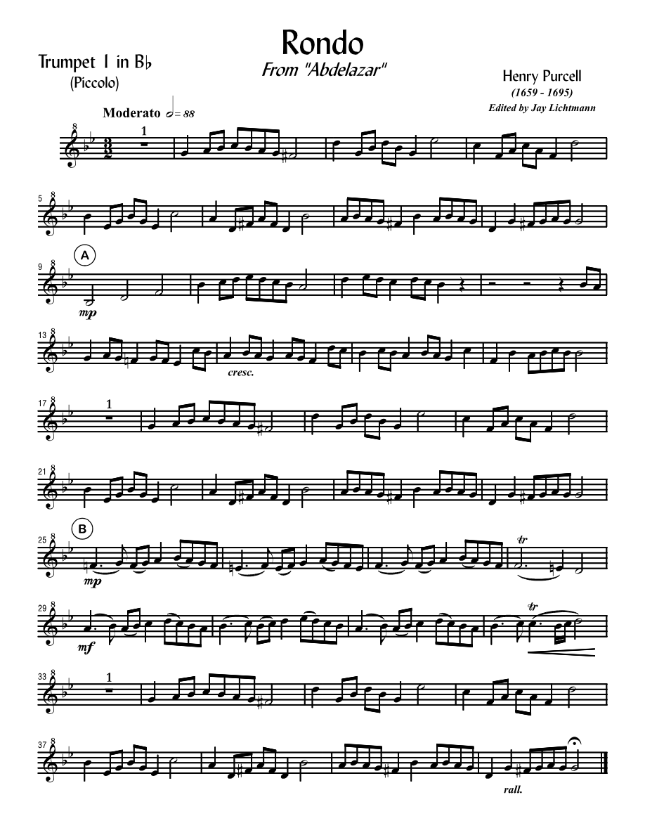 Rondo — sheet music cover (first page)