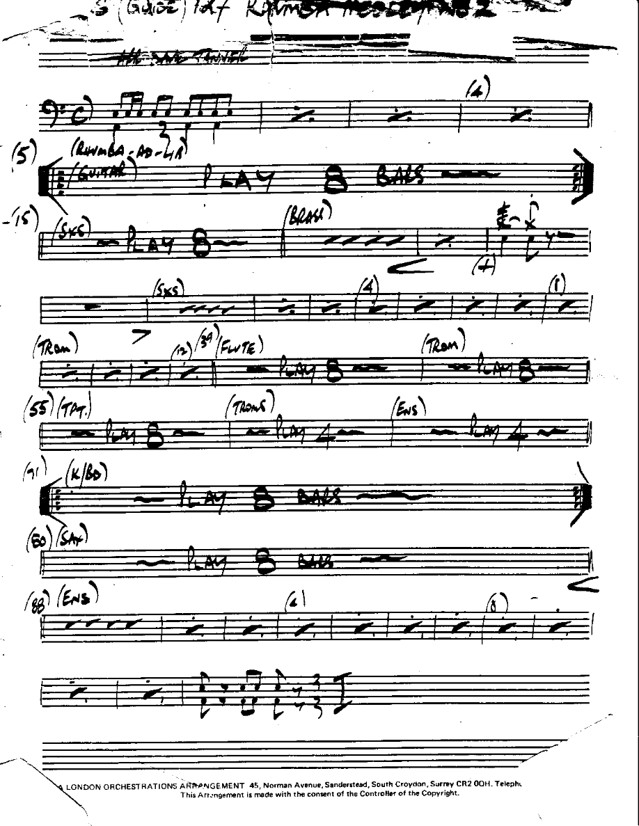 Rhumba Medley #2-Drums — sheet music cover (first page)