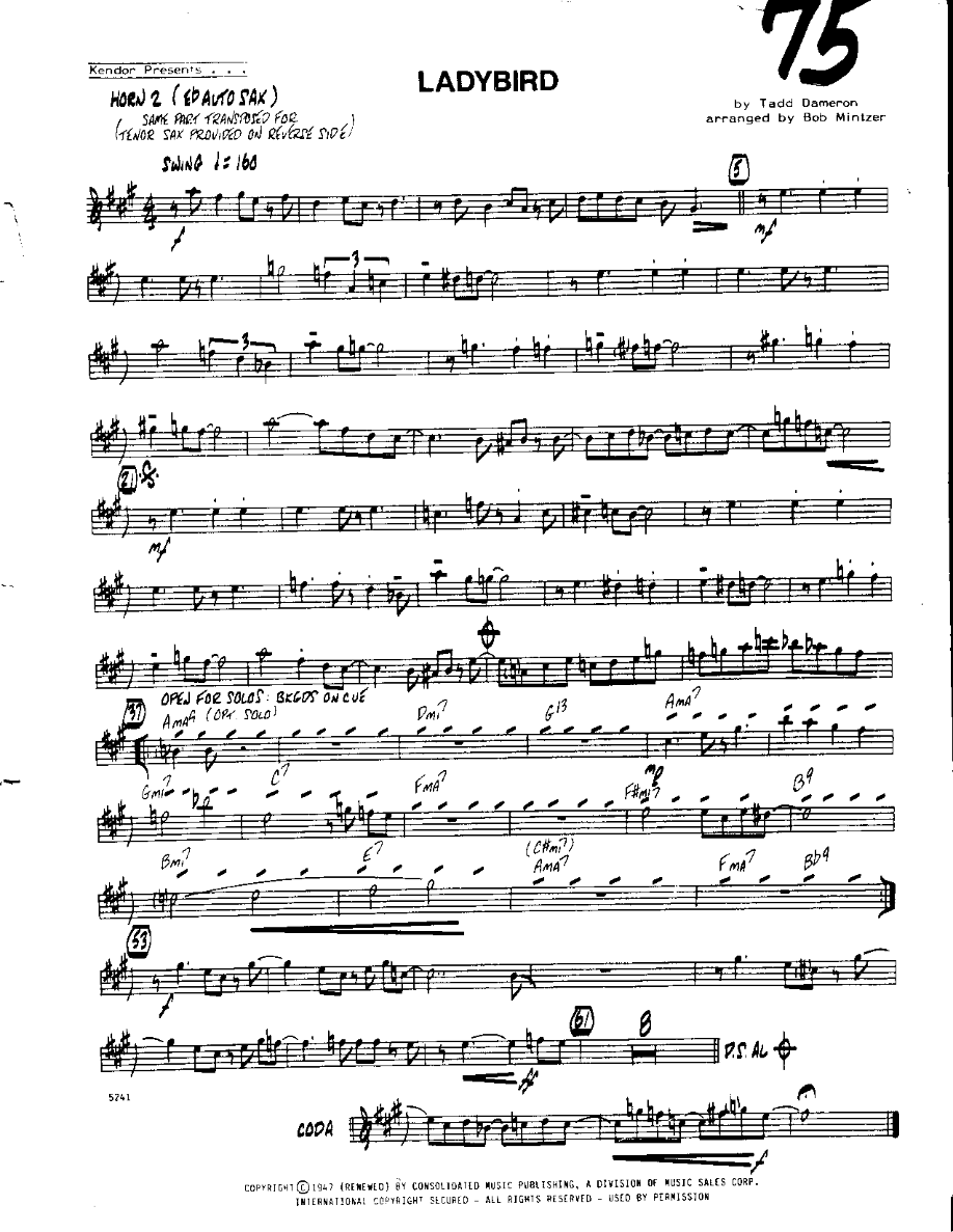 Ladybird-Alto — sheet music preview