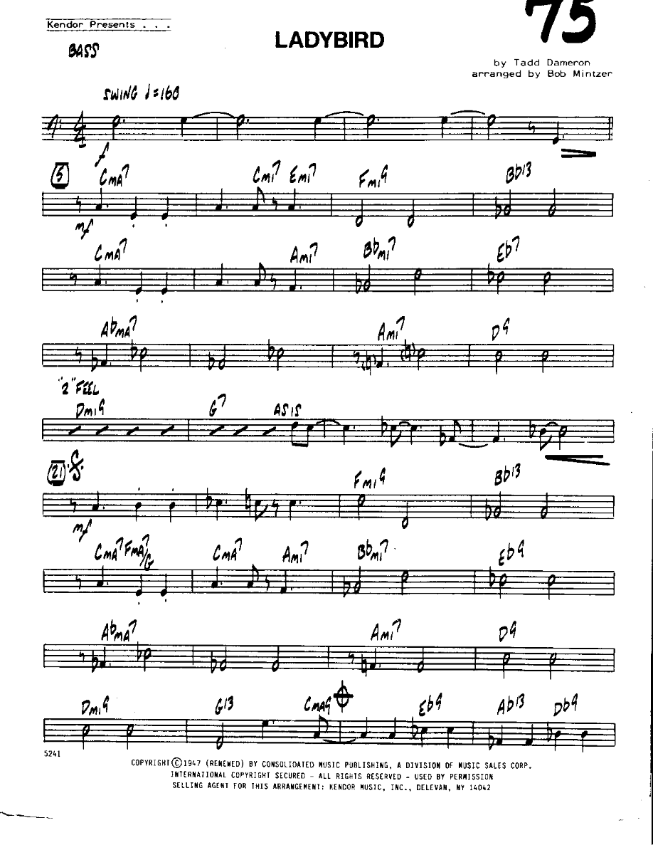 Ladybird-Bass — sheet music preview