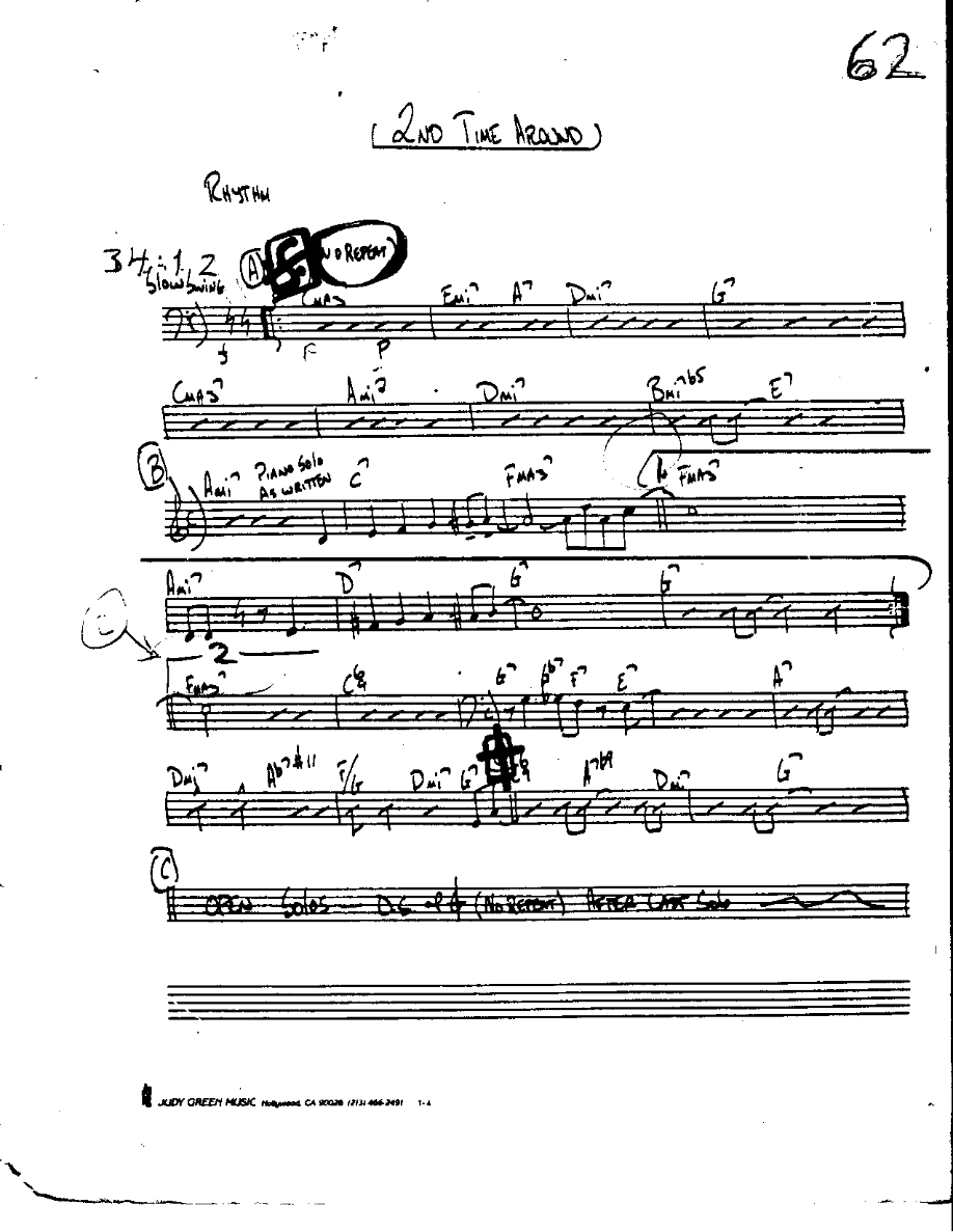 The 2nd Time Around-Bass — sheet music cover (first page)