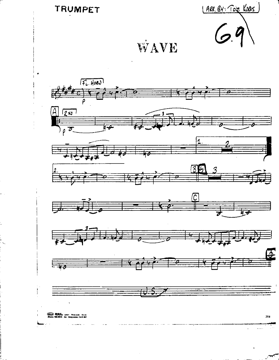 Wave-Trumpet — sheet music cover (first page)