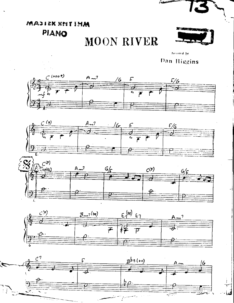 Moon River-Bass — sheet music cover (first page)