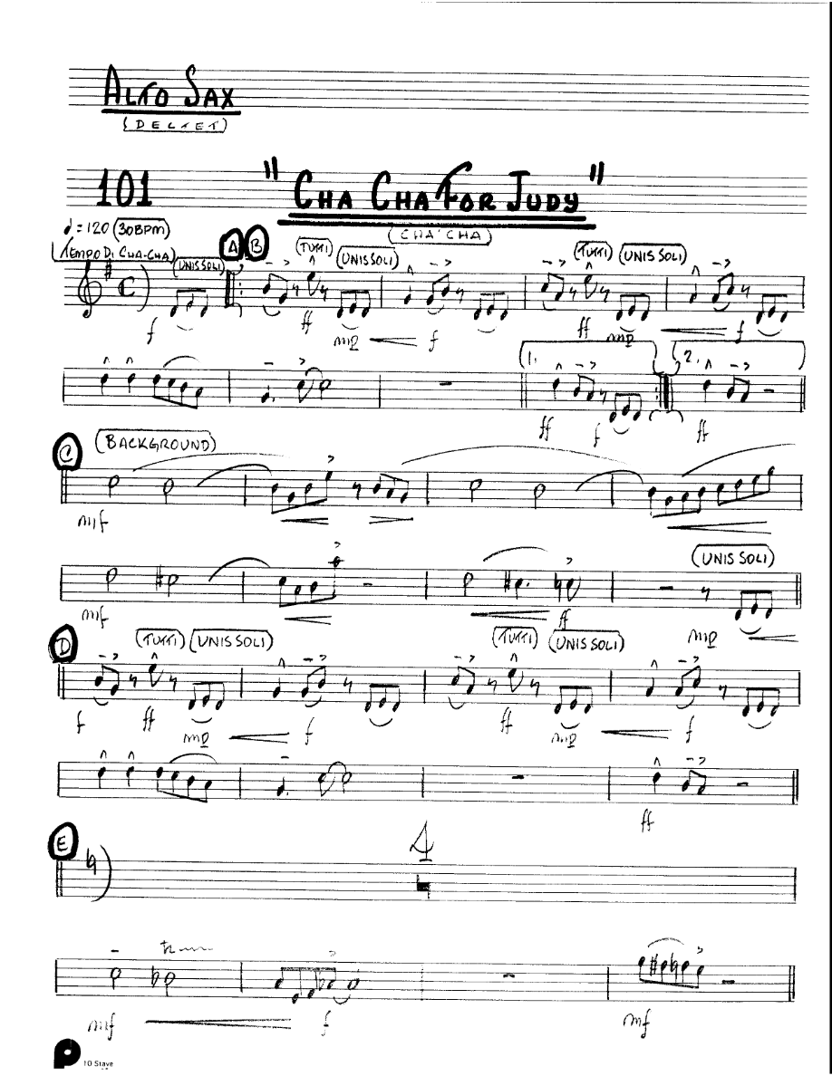 Cha Cha For Judy (Kenton Dectet #101) 3213 — sheet music preview