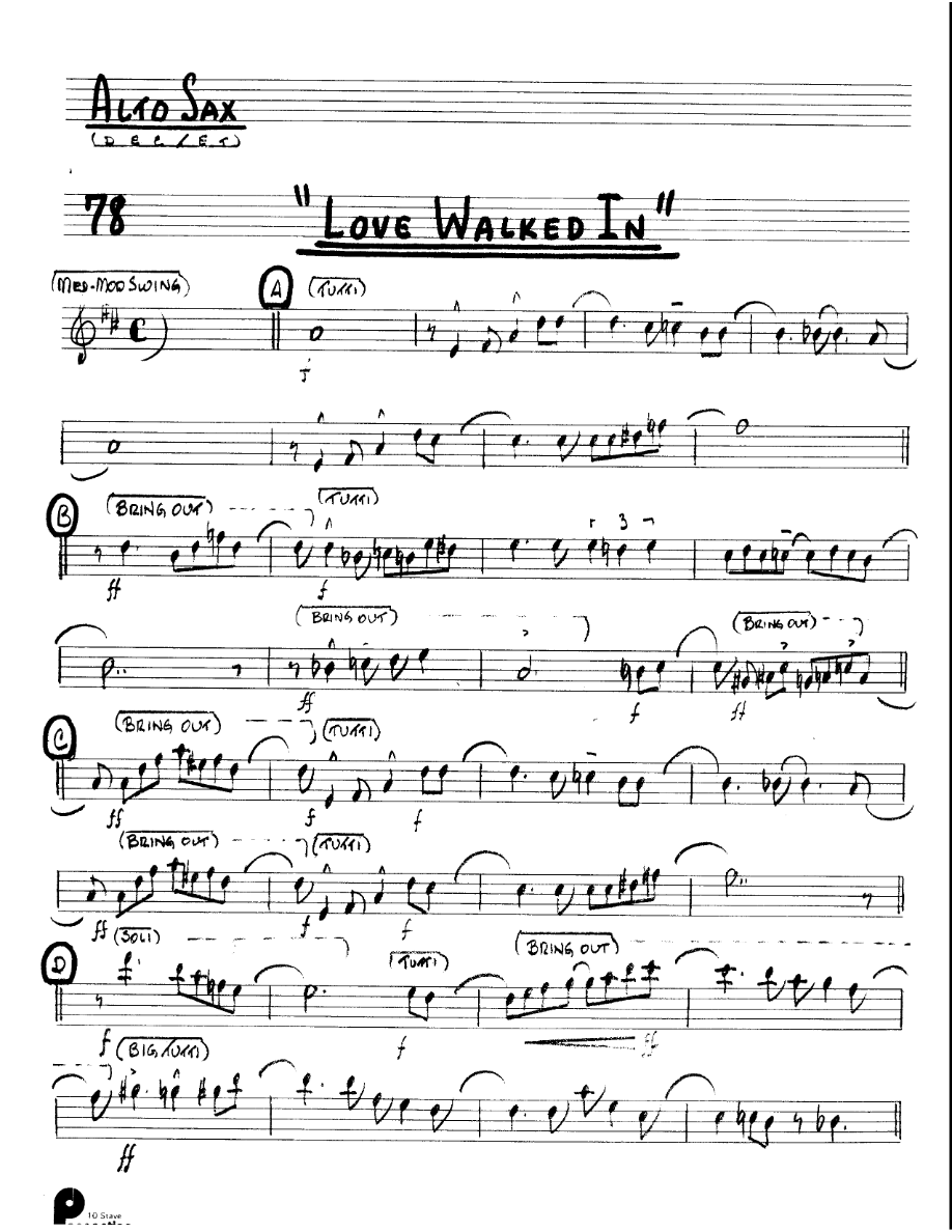 Love Walked In (Kenton Dectet #78) 3213.pdf — Small Ensemble sheet music by Kenton Dectet #78 | Jazz Standard
