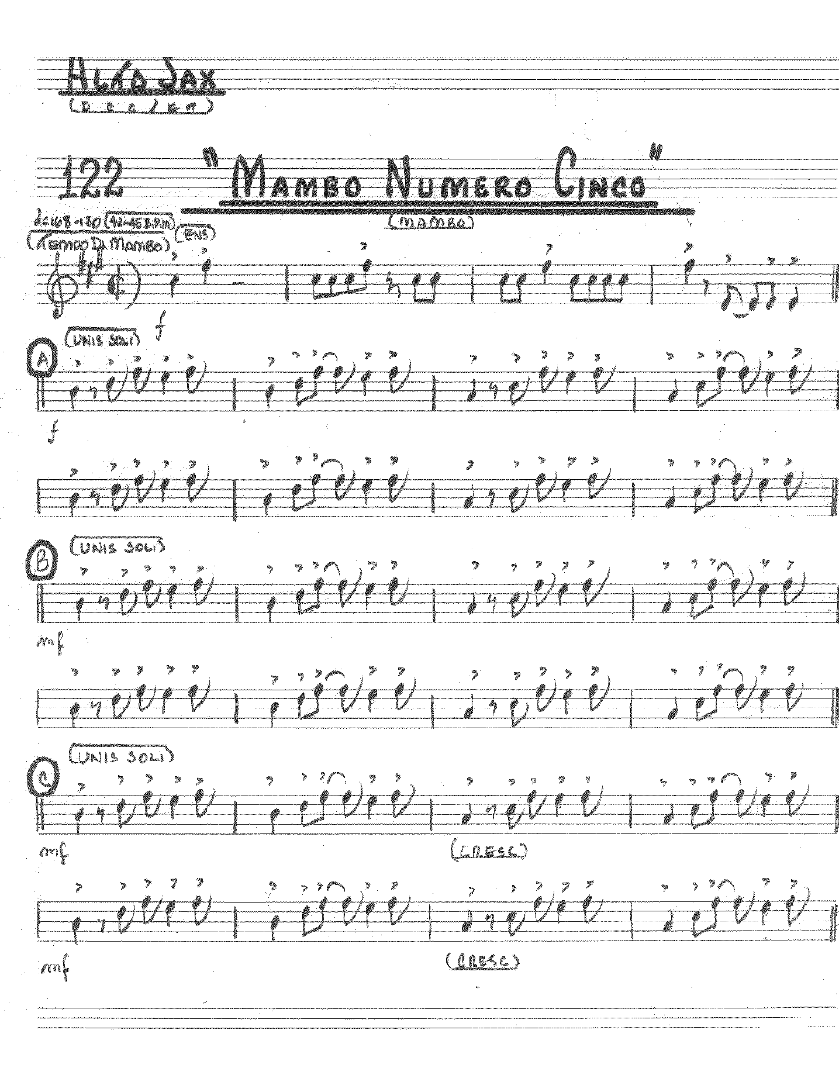 Mambo Number 5 (Kenton Dectet #122) 3213 — Kleines Ensemble sheet music by Kenton Dectet #122 | Mambo