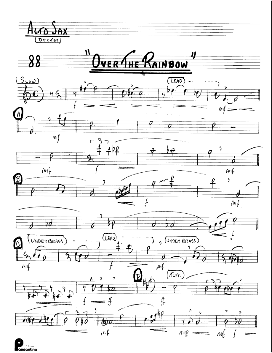 Over The Rainbow (Kenton Dectet #088) 3214 — sheet music preview