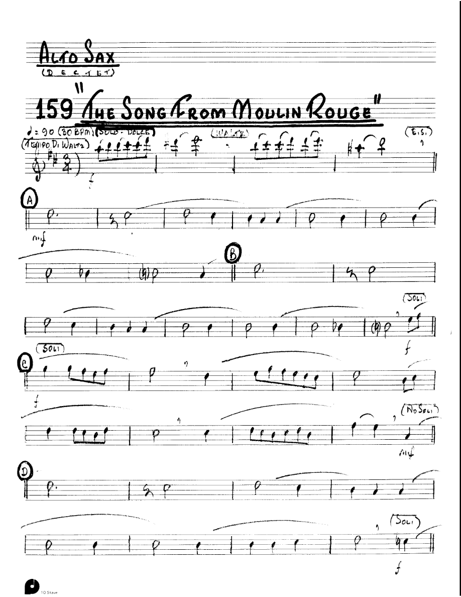 Song From Moulin Rouge (Kenton Dectet #159) 3213 — sheet music preview