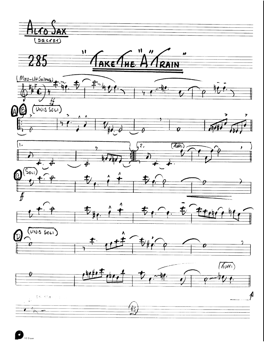 Take The 'A' Train (Kenton Dectet #285) 3213 — sheet music cover (first page)