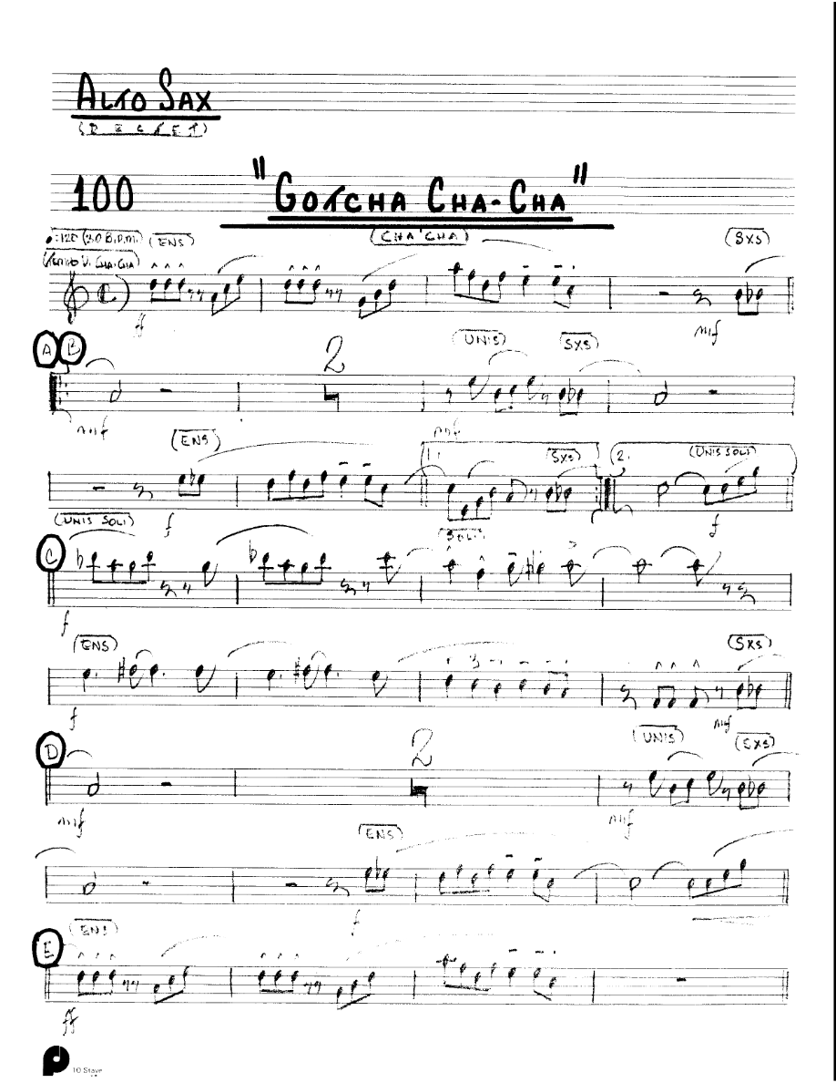 Gotcha Cha Cha (Kenton Dectet #100) 3213 — sheet music preview