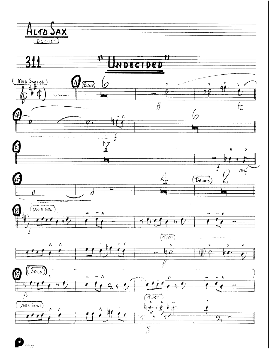 Undecided (Kenton Dectet #311) 3213 — sheet music preview