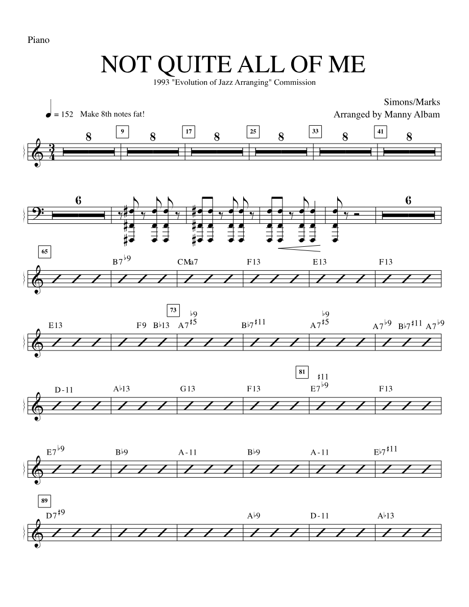 13. Piano — sheet music cover (first page)