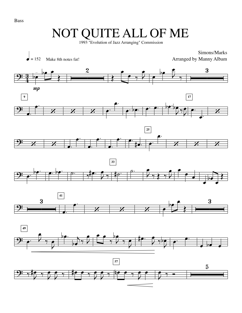 14. Bass — sheet music cover (first page)
