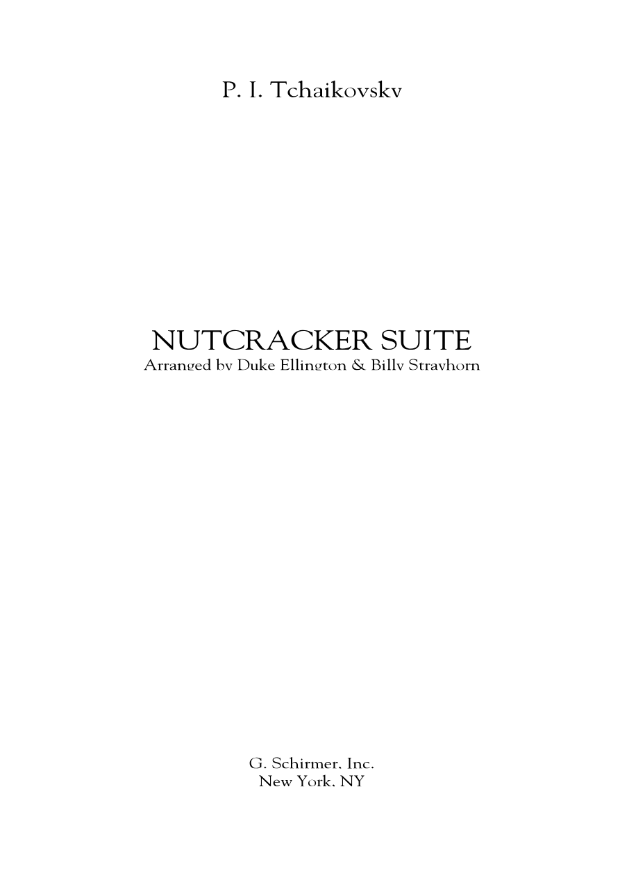 Nutcracker Suite (D.Ellington) Score — sheet music cover (first page)