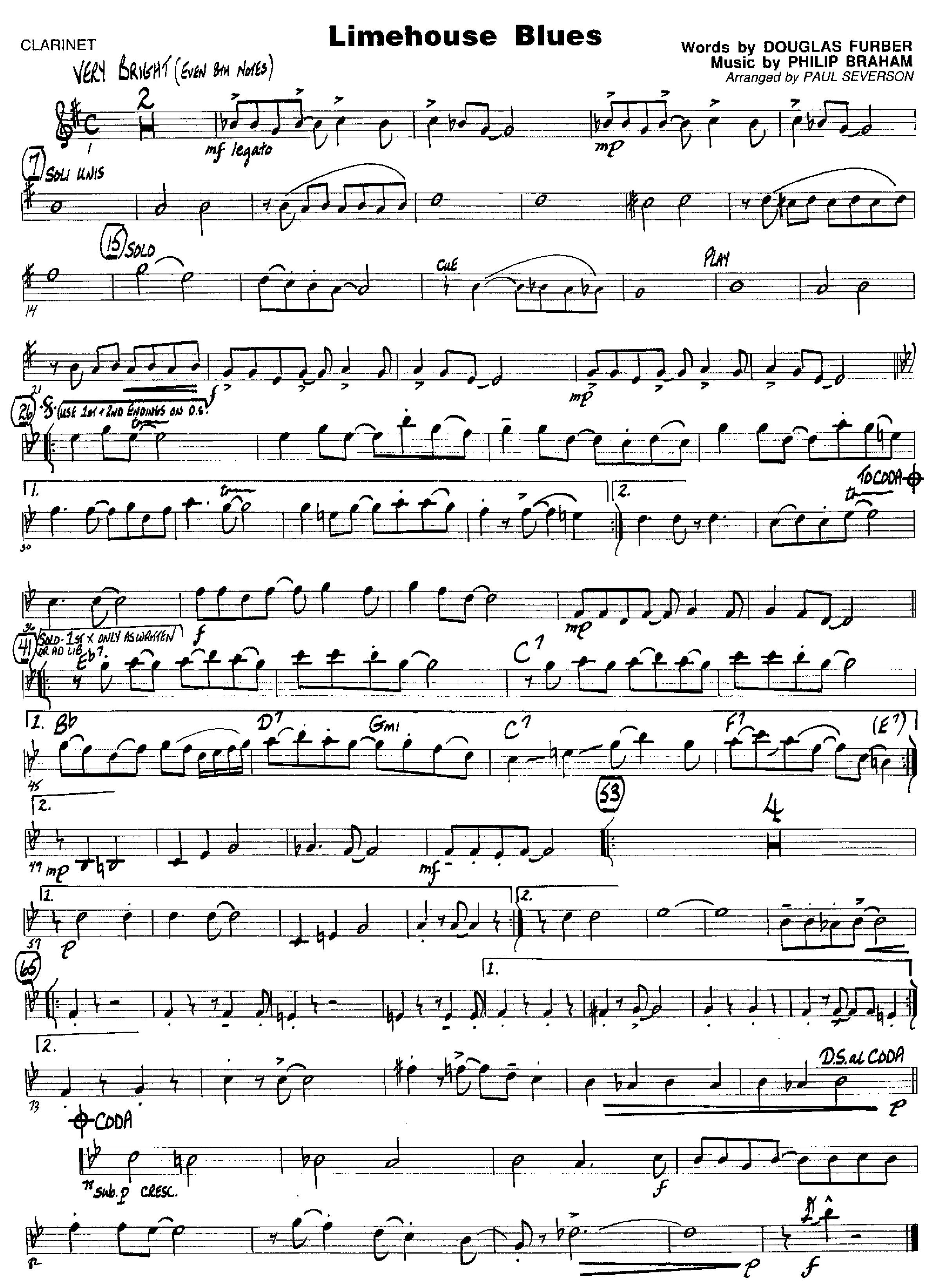 Limehouse Blues — sheet music cover (first page)