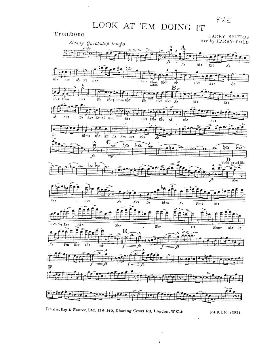 Look At Them Doing It — sheet music cover (first page)