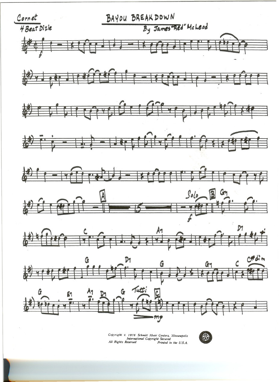 Bayou Breakdown — sheet music preview