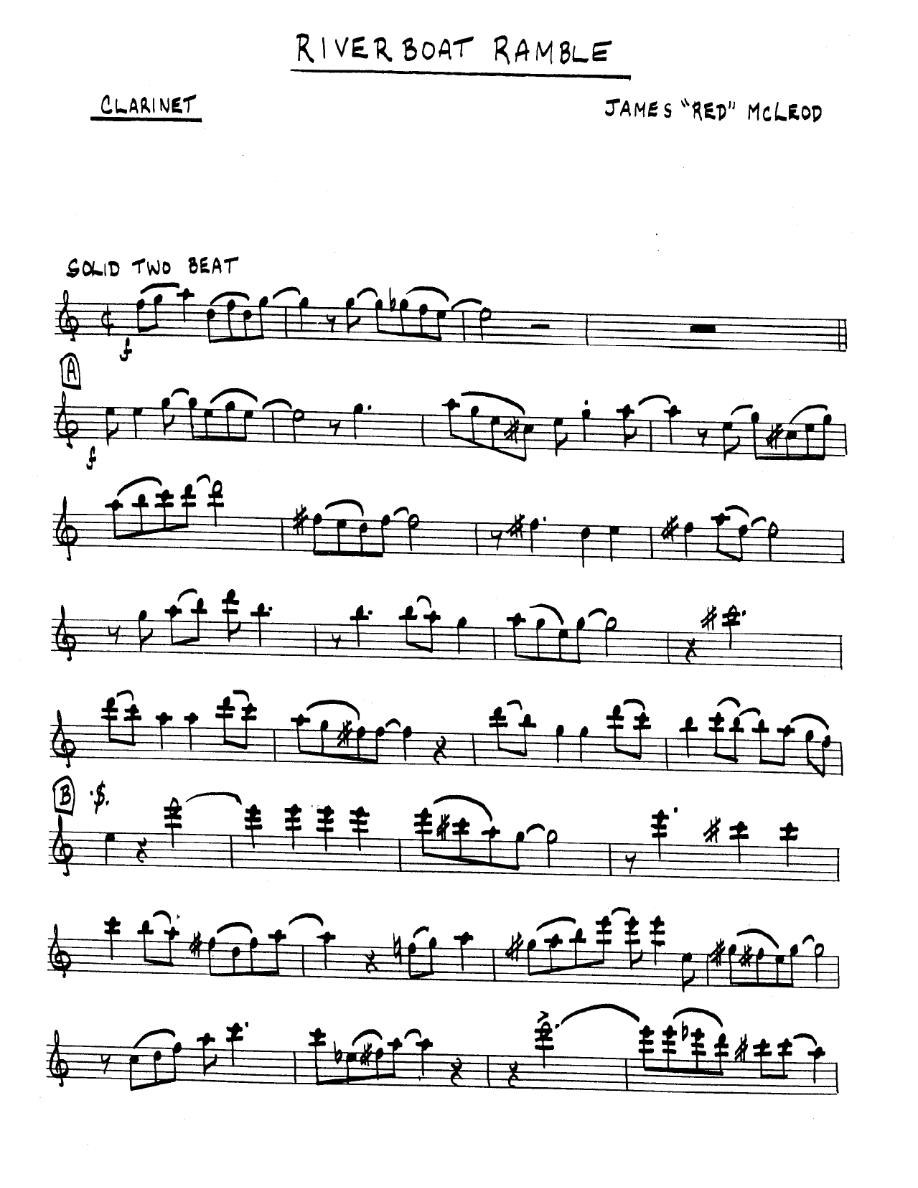 Riverboat Ramble — sheet music cover (first page)