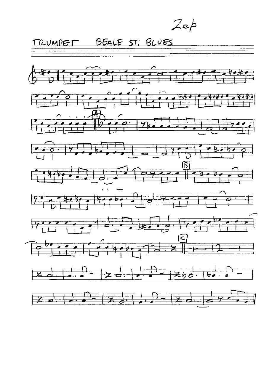 Beale Street Blues — sheet music cover (first page)