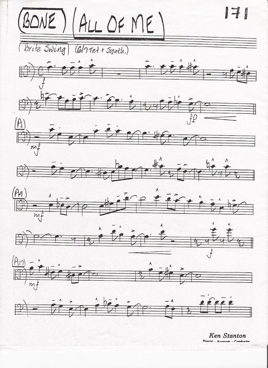TROMBONE 171 all of me — sheet music cover (first page)