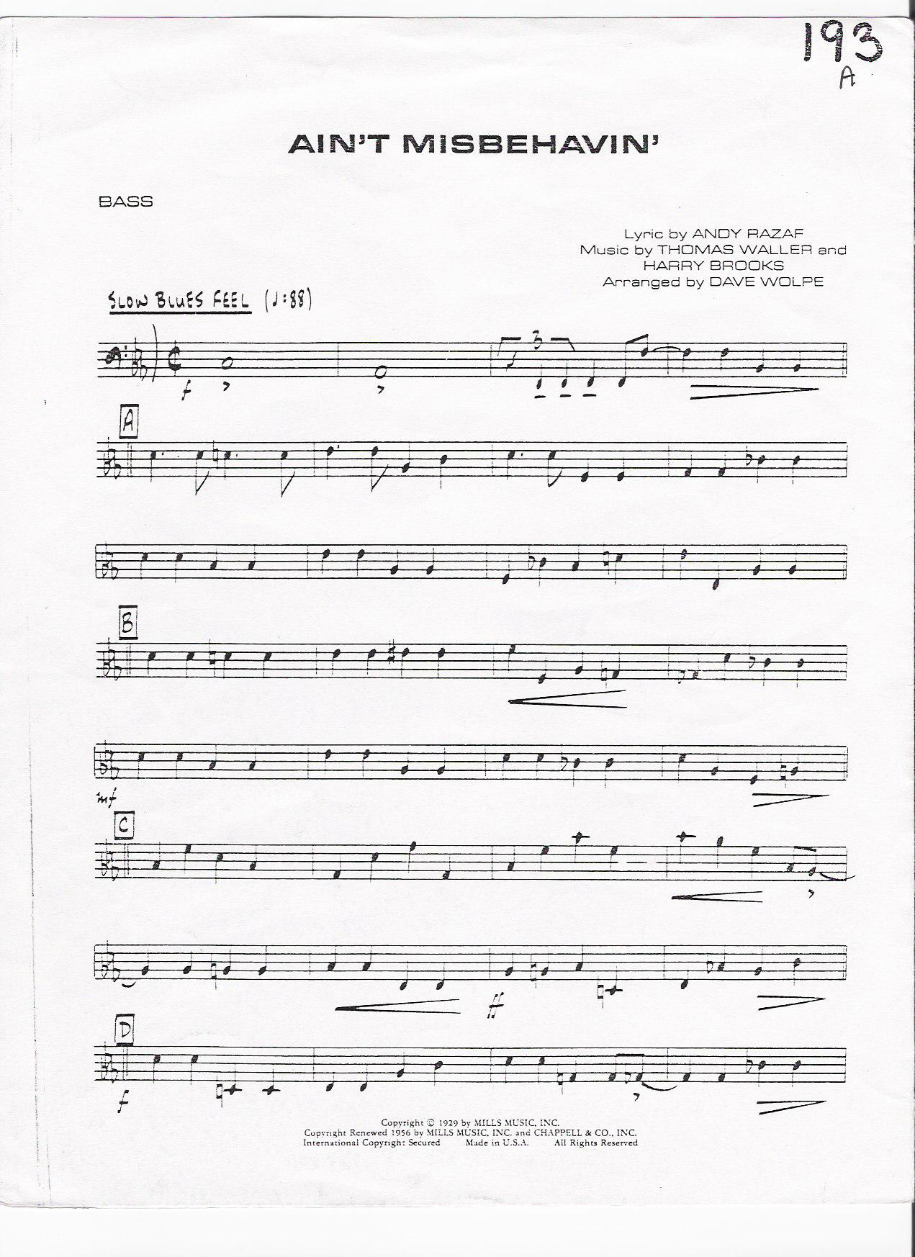 BASS 193a aint misbe — sheet music cover (first page)