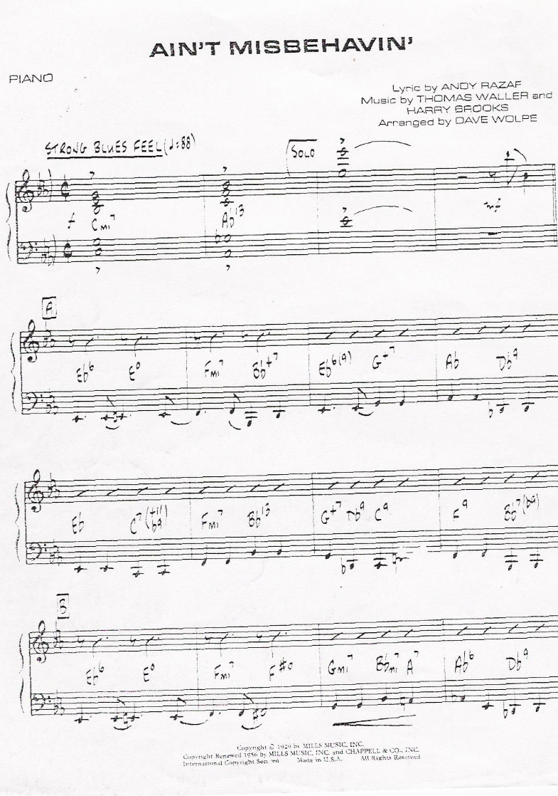 Andy Razaf, Thomas Waller, Harry Brooks — Jazz Compositions | Big Band ...