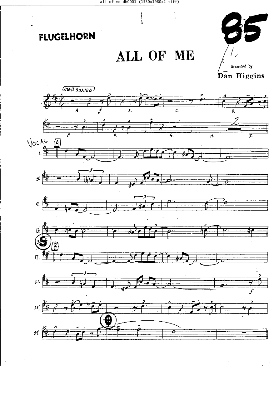 All of Me Tp — sheet music cover (first page)