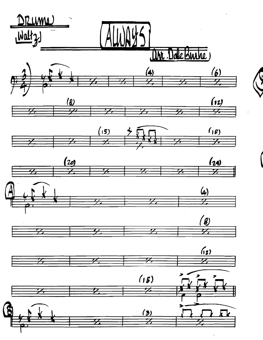 Always Drums — sheet music cover (first page)