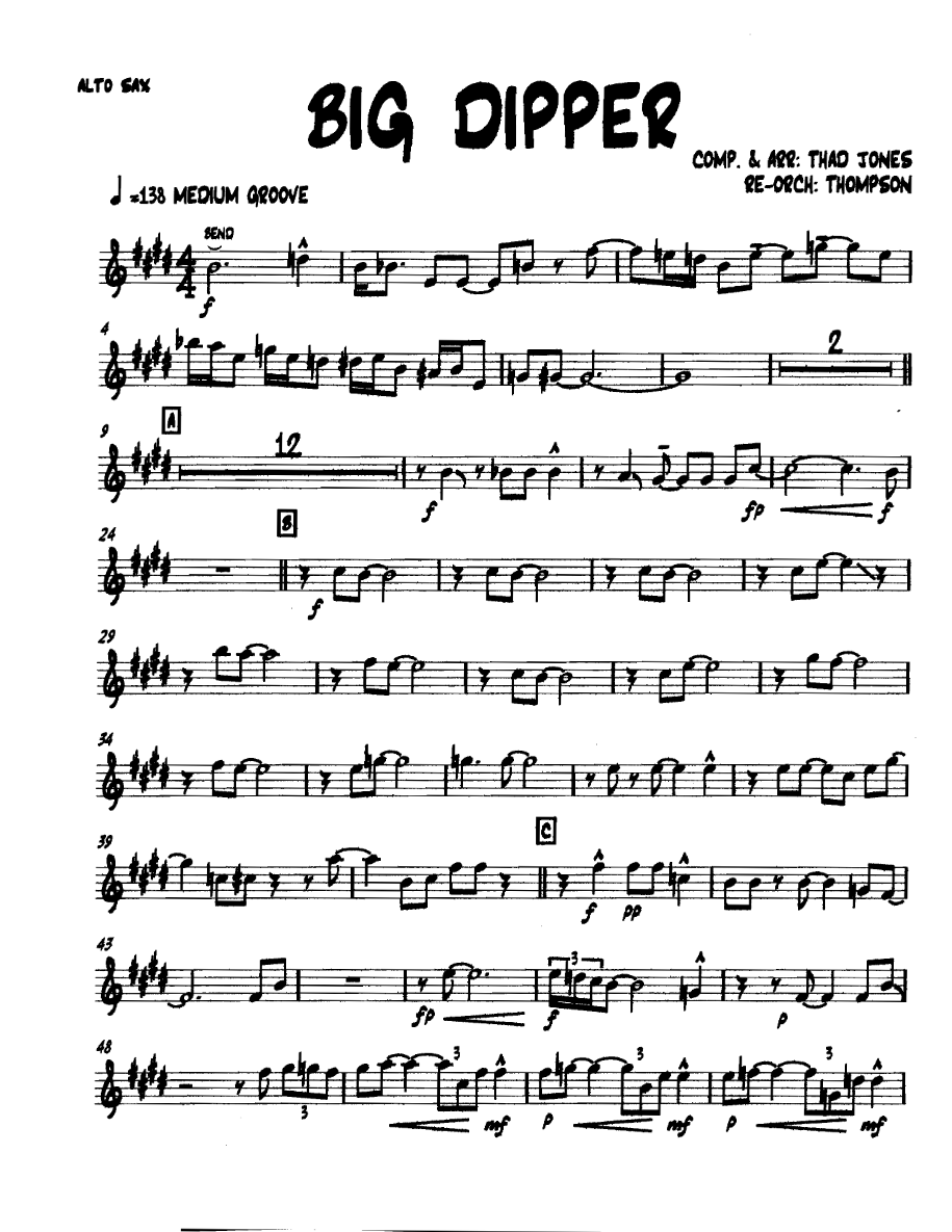 Bigdipper Altosax — sheet music preview
