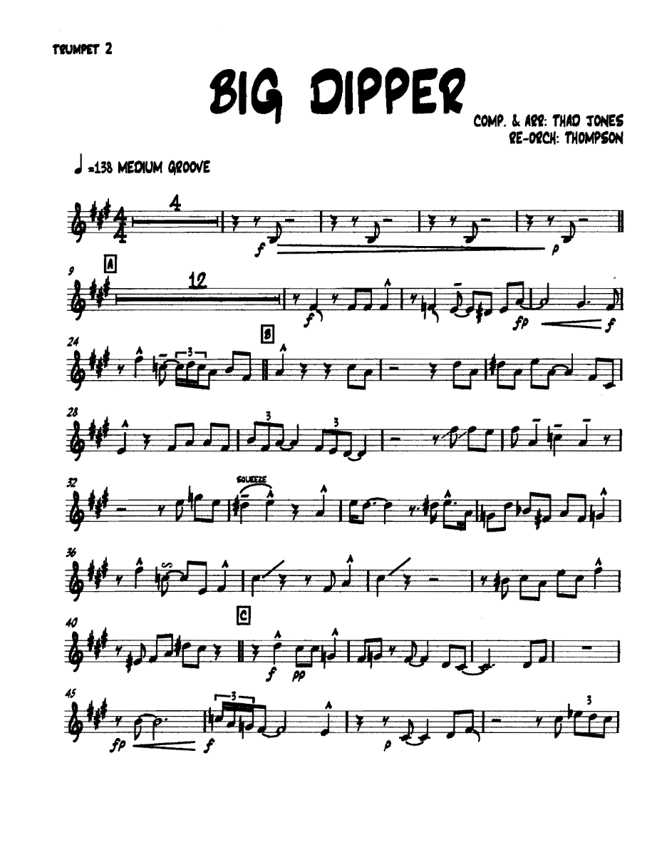 Bigdipper Trumpet2 — sheet music cover (first page)